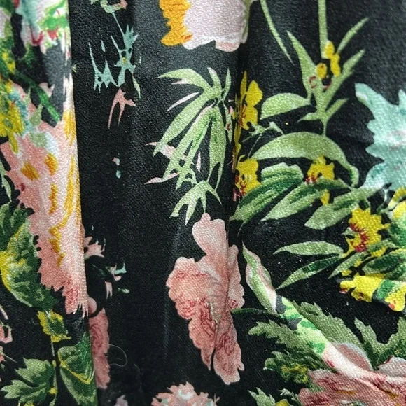 Petal+Pup Annabelle Halter Neck MIDI Dress Black Floral Size Large NWT - Picture 9 of 12